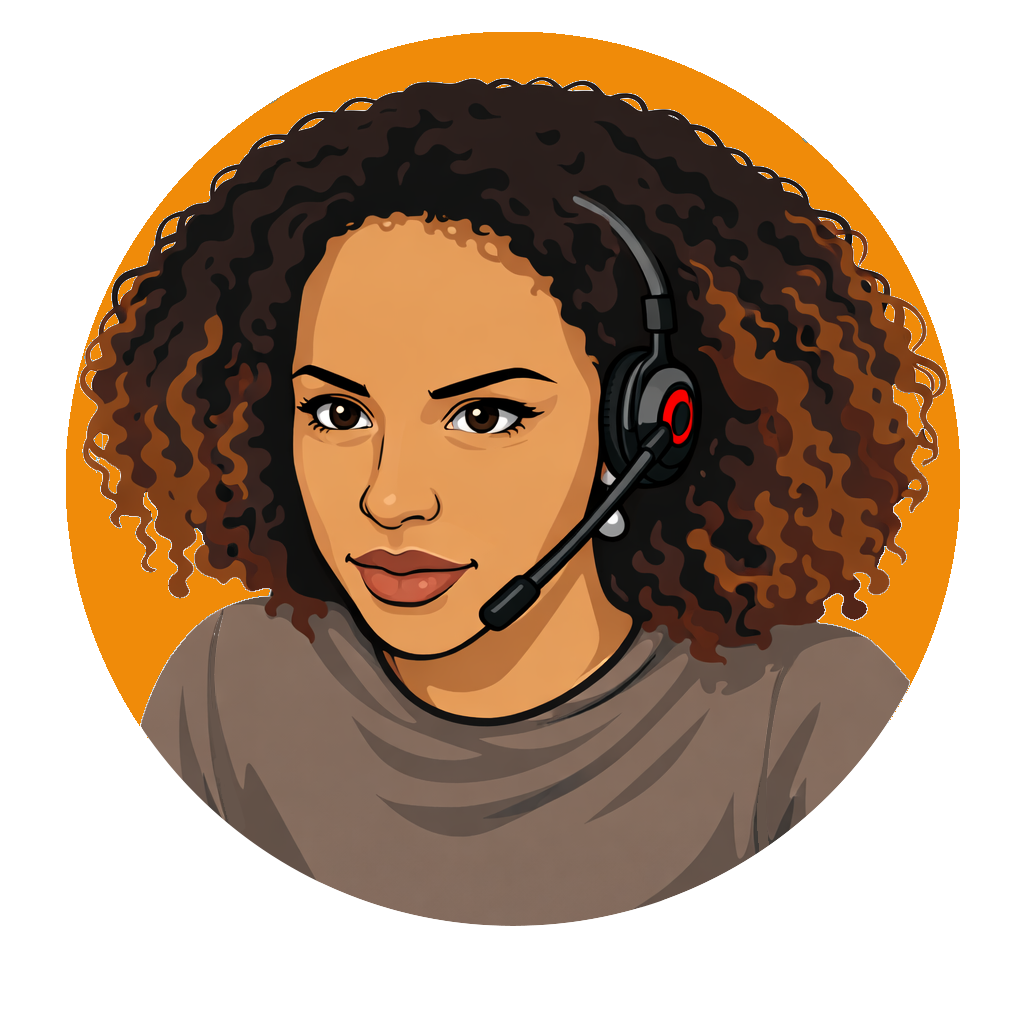avatar femme technicienne casque téléphone 
